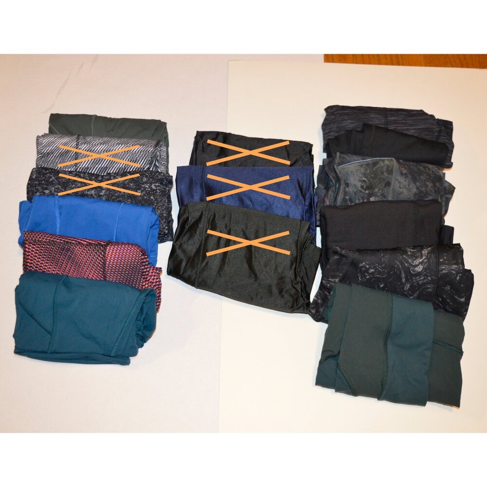 10 Lululemon Women's Tights Lot ALL Size 8 - Fast & Free, Shine, Seawheeze, etc.